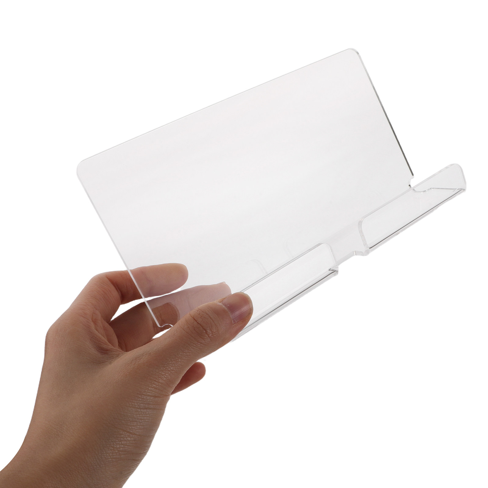 Tablets - 家庭用調理に最適な、アクリル製の汎用タブレット壁掛けホルダー。タブレット、スマートフォン、電子書籍リーダーを安全に固定し、両手を自由に使える。
