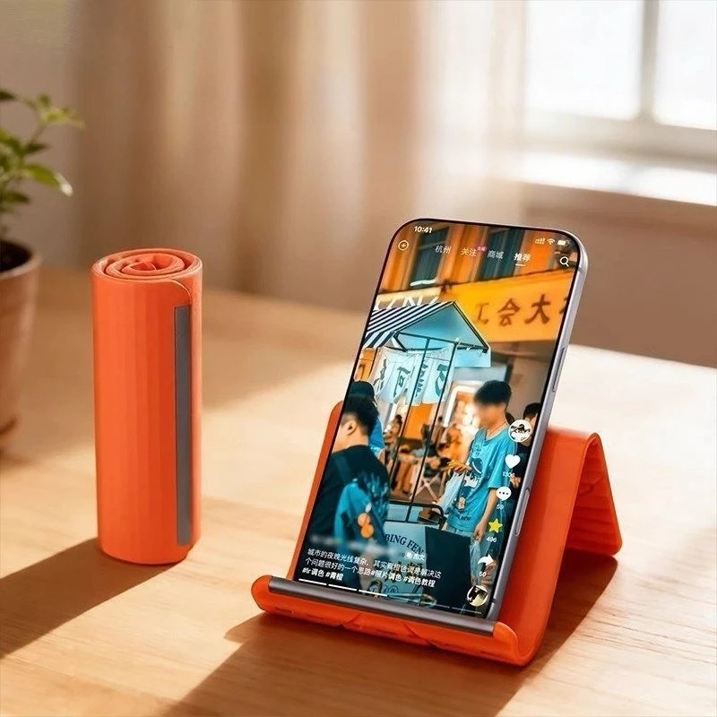 Tablets - クリエイティブで柔軟性があり、折りたたみ式で変形可能なスタンド。怠惰な姿勢でも使える、旅行やオフィスでの使用に最適な、持ち運び可能なシリコン製のデスクトップ用スマートフォン・タブレットホルダー。
