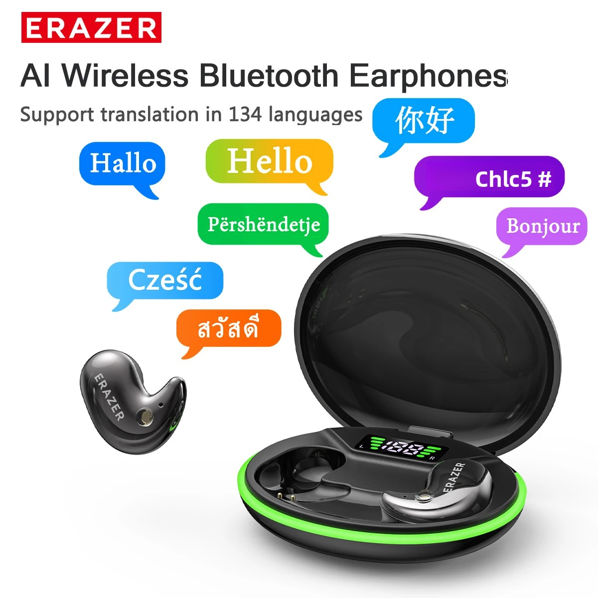 Type C Wired Earphones With Mic - EARZER XF58 インイヤー型Bluetoothヘッドホン マイク付き 翻訳機能搭載イヤホン TWS