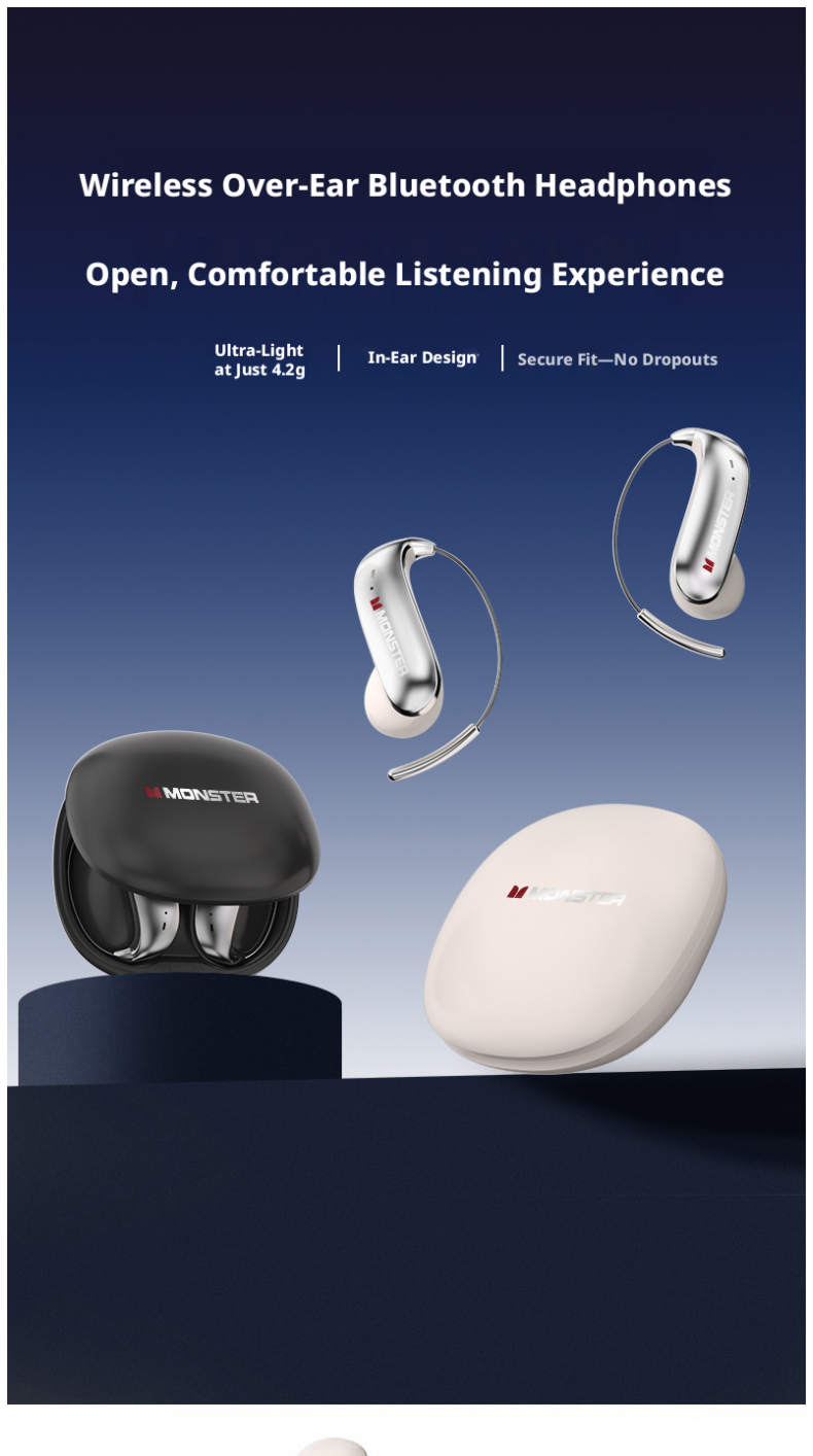 MONSTER C01 オープンイヤーフックワイヤレス Bl - Type C Wired Earphones With Mic のレビューと価格