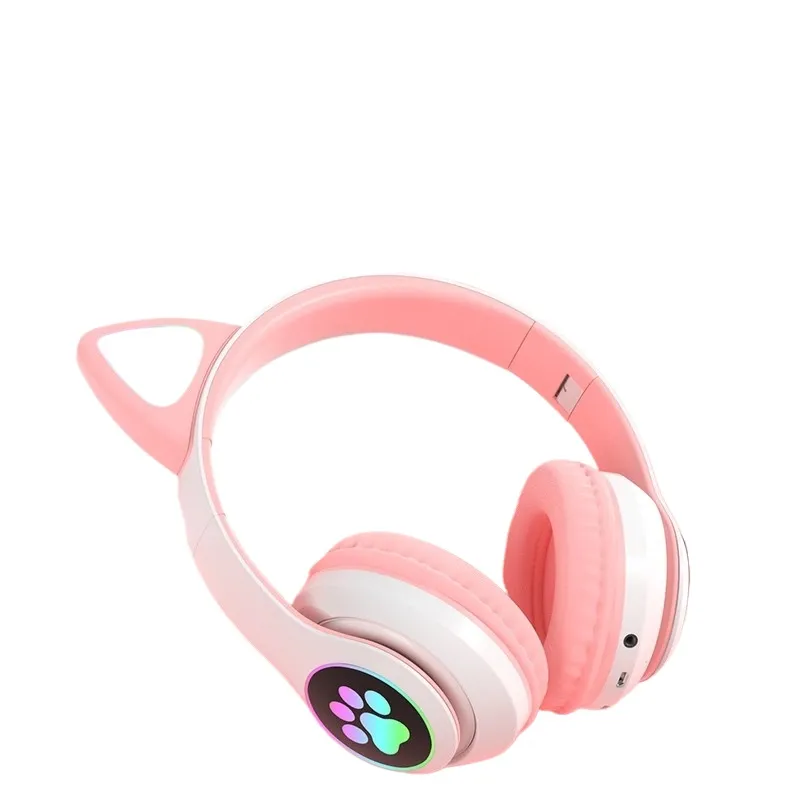 猫耳 Bluetooth ヘッドフォンワイヤレスノイズキャン - Cat Ear Bluetooth Headset Led のレビューと価格