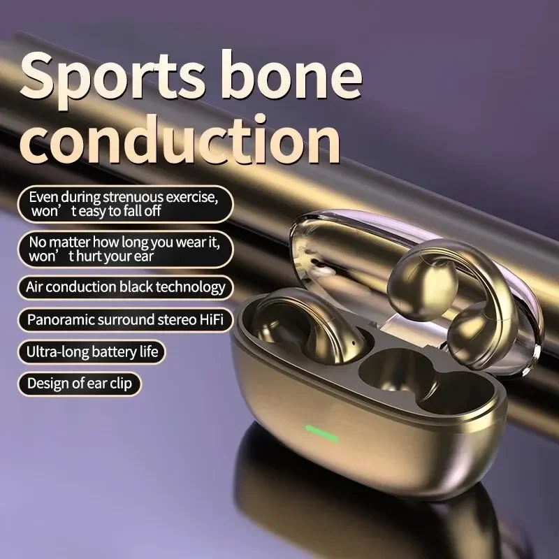 TWS Bluetooth ワイヤレスヘッドフォン クリップ - Bone Conduction Running Headphones のレビューと価格