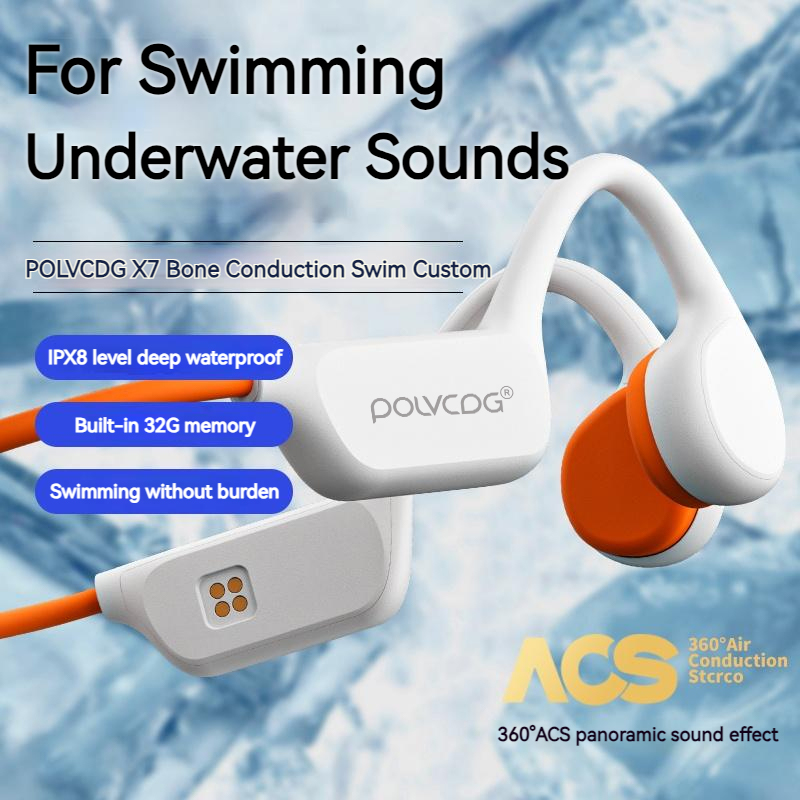 POLVCDG 骨伝導ヘッドセット X7 IPX8 32GB - Bone Conduction Running Headphones のレビューと価格