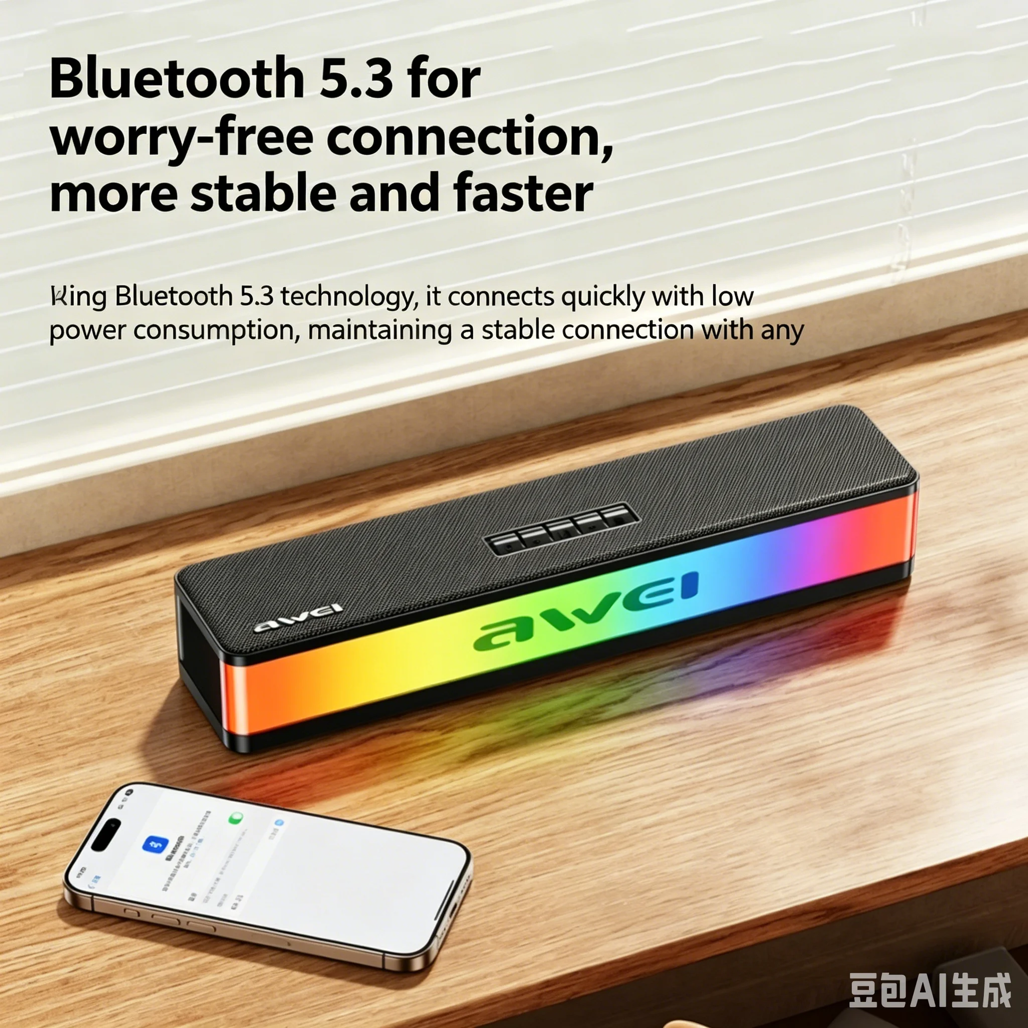 RGB Bluetooth スピーカー サウンドバー 20W - Rgb Computer Soundbar For Pc のレビューと価格
