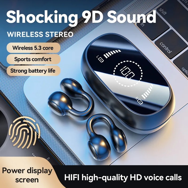 Bluetooth骨伝導スポーツヘッドホン TWSワイヤレス - Bone Conduction Running Headphones のレビューと価格