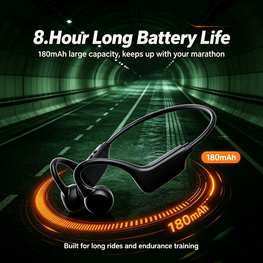 KEBIDUMEI Bluetooth 6.0 空気伝導イヤ - Open Ear Air Conduction Headphones のレビューと価格