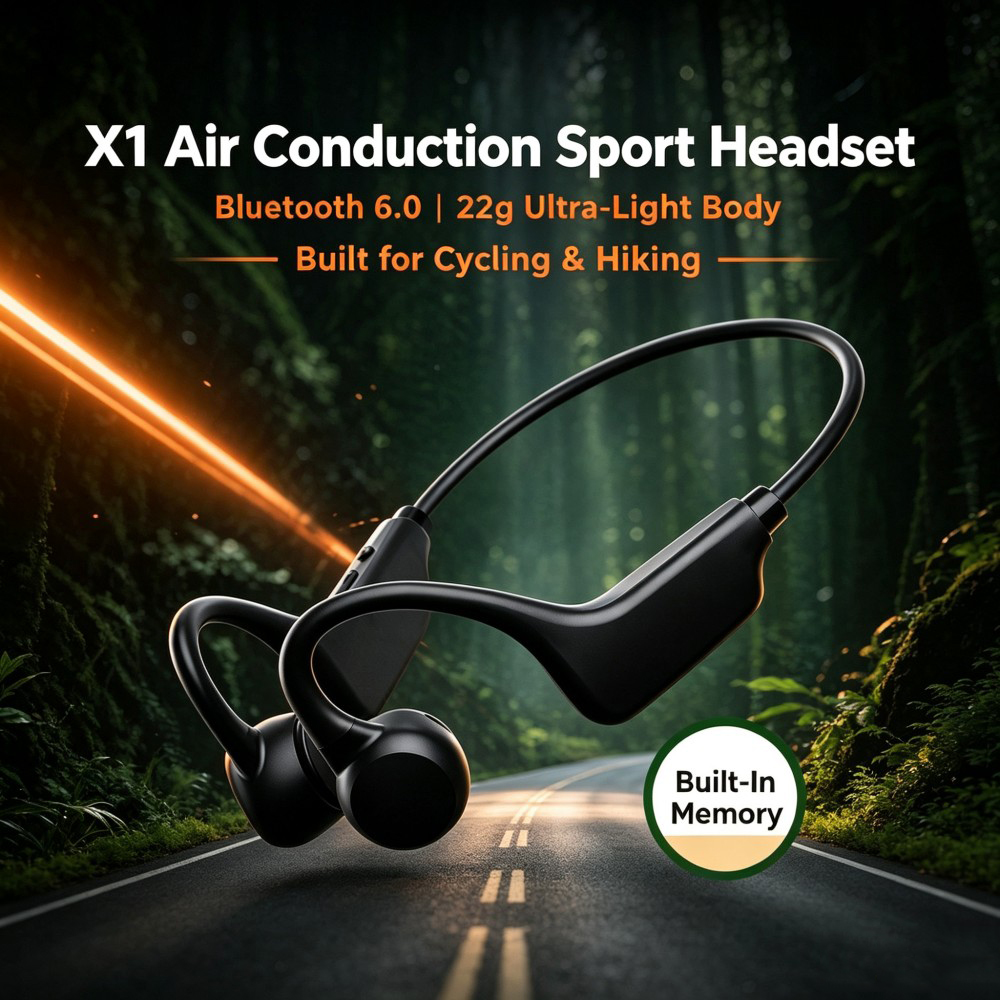 KEBIDUMEI Bluetooth 6.0 空気伝導イヤ - Open Ear Air Conduction Headphones のレビューと価格