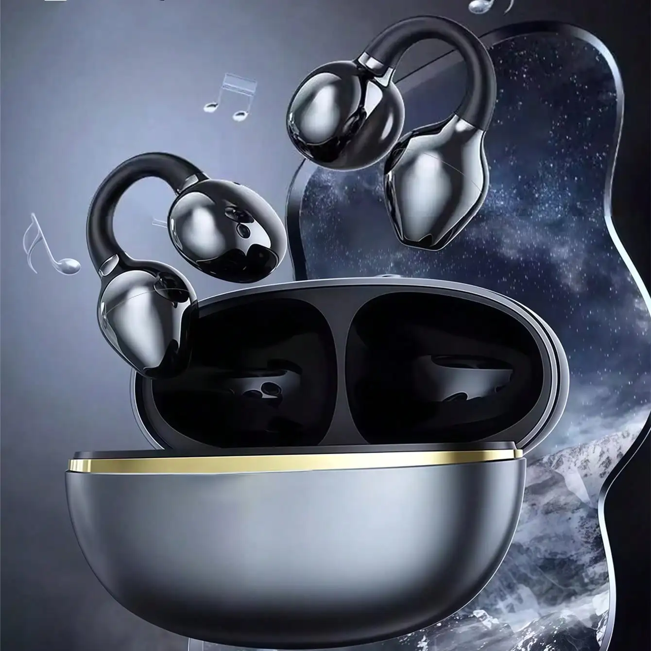 開放型イヤホン、Bluetooth接続、クリップ式、ワイヤレ - Open Ear Air Conduction Headphones のレビューと価格