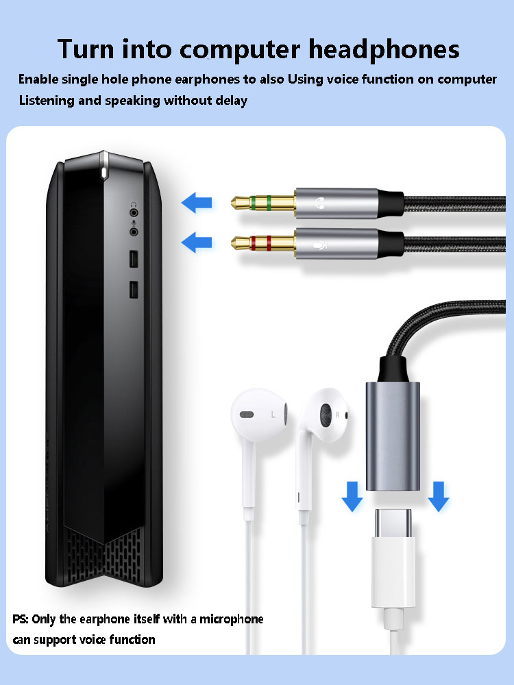 オス-Type-C AUXオーディオアダプター,電話,タブレ - Type C Wired Earphones With Mic のレビューと価格