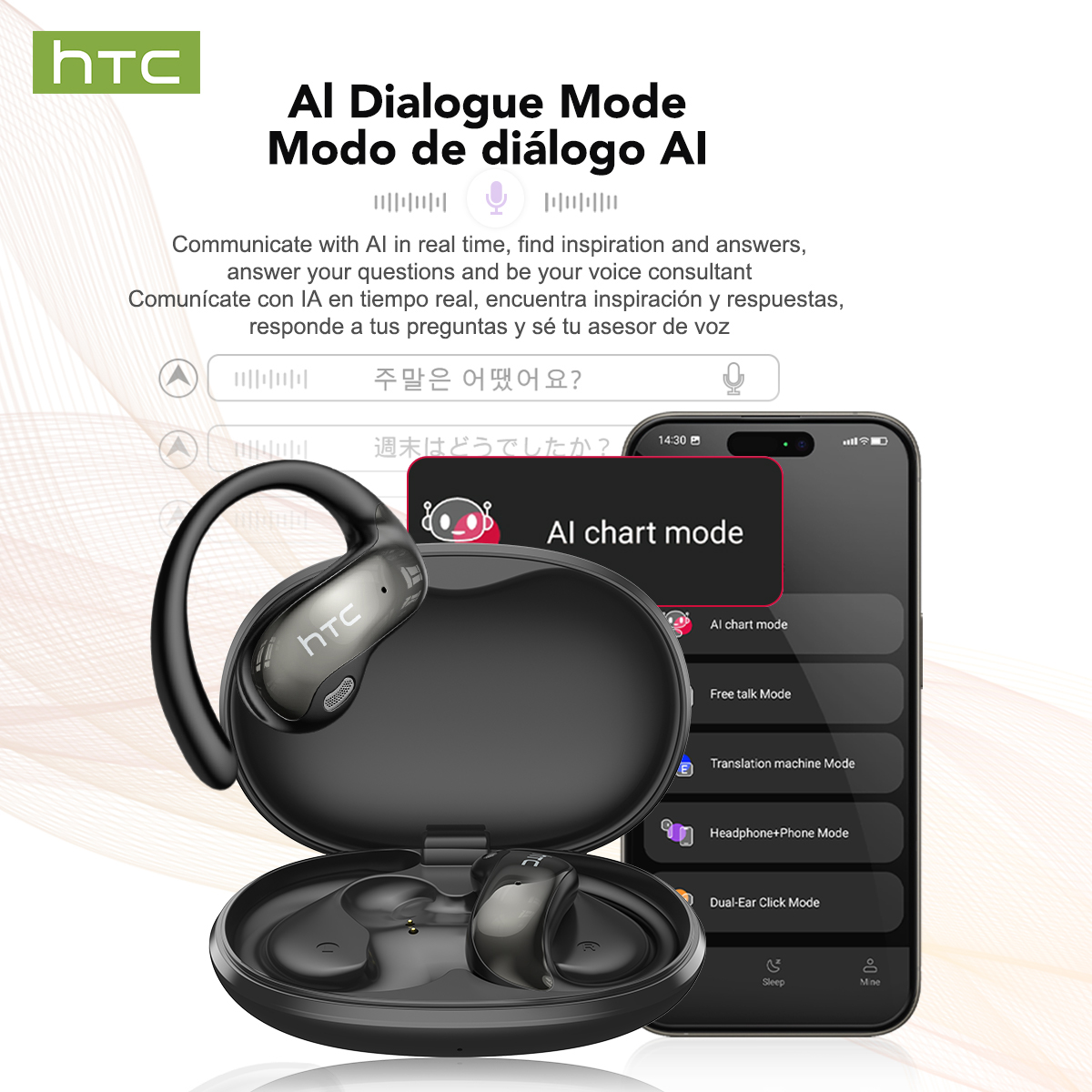 HTC NE19 Bluetooth イヤホン AI OWS - Type C Wired Earphones With Mic のレビューと価格