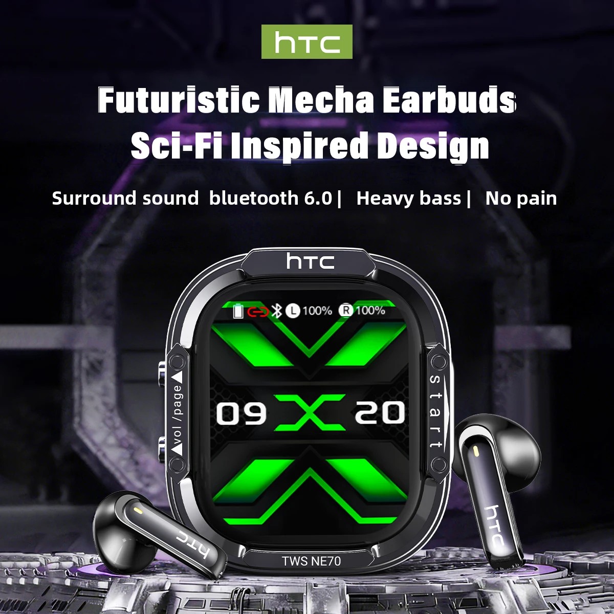 HTC NE70 Bluetooth V6.0 ヘッドフォン - Type C Wired Earphones With Mic のレビューと価格