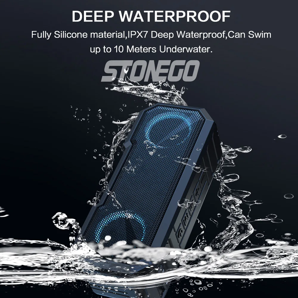 ポータブル Bluetooth スピーカー ワイヤレス フラ - Portable Bluetooth Speaker Waterproof Ipx7 のレビューと価格