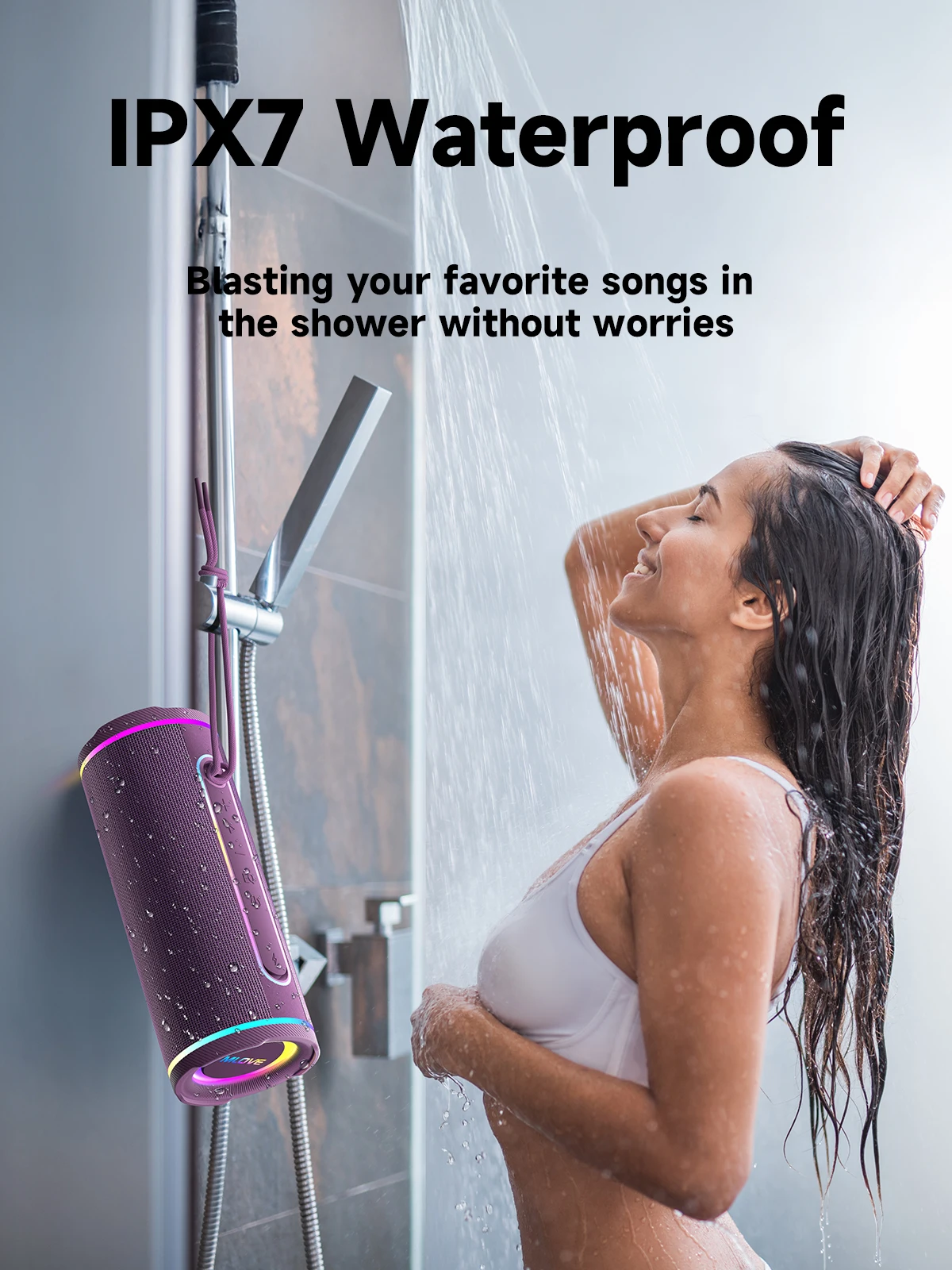 MLOVE ポータブル Bluetooth スピーカー –  - Portable Bluetooth Speaker Waterproof Ipx7 のレビューと価格