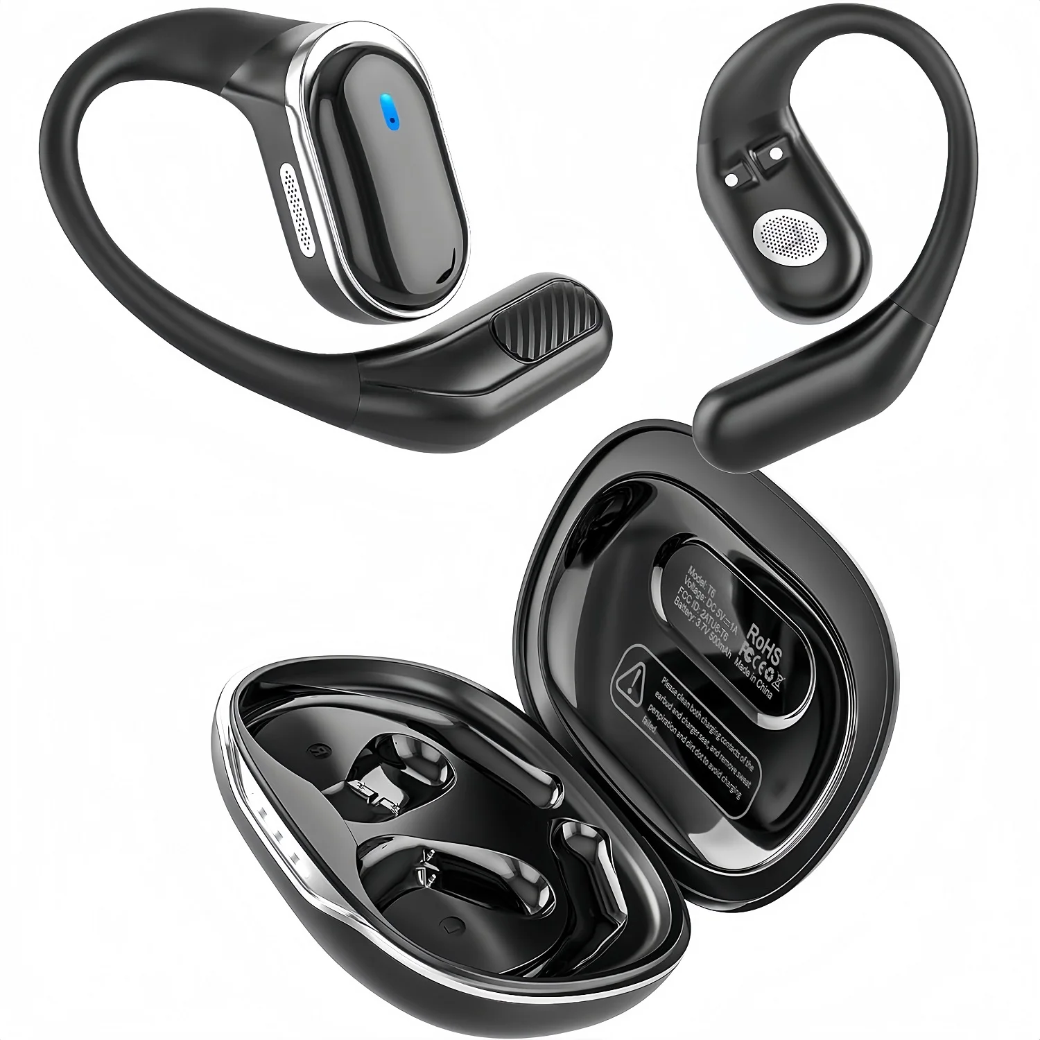 Bluetoothイヤホン ワイヤレスヘッドホン マイク付き - Open Ear Air Conduction Headphones のレビューと価格